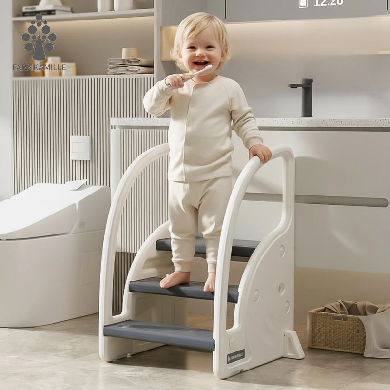 Toddler Learning Tower - ‌Adjustable Toddler Step Stool - Non-Slip