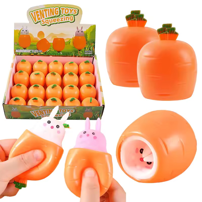 Cute Carrot Rabbit Squeeze Toy - Baby Products Unique review and price
