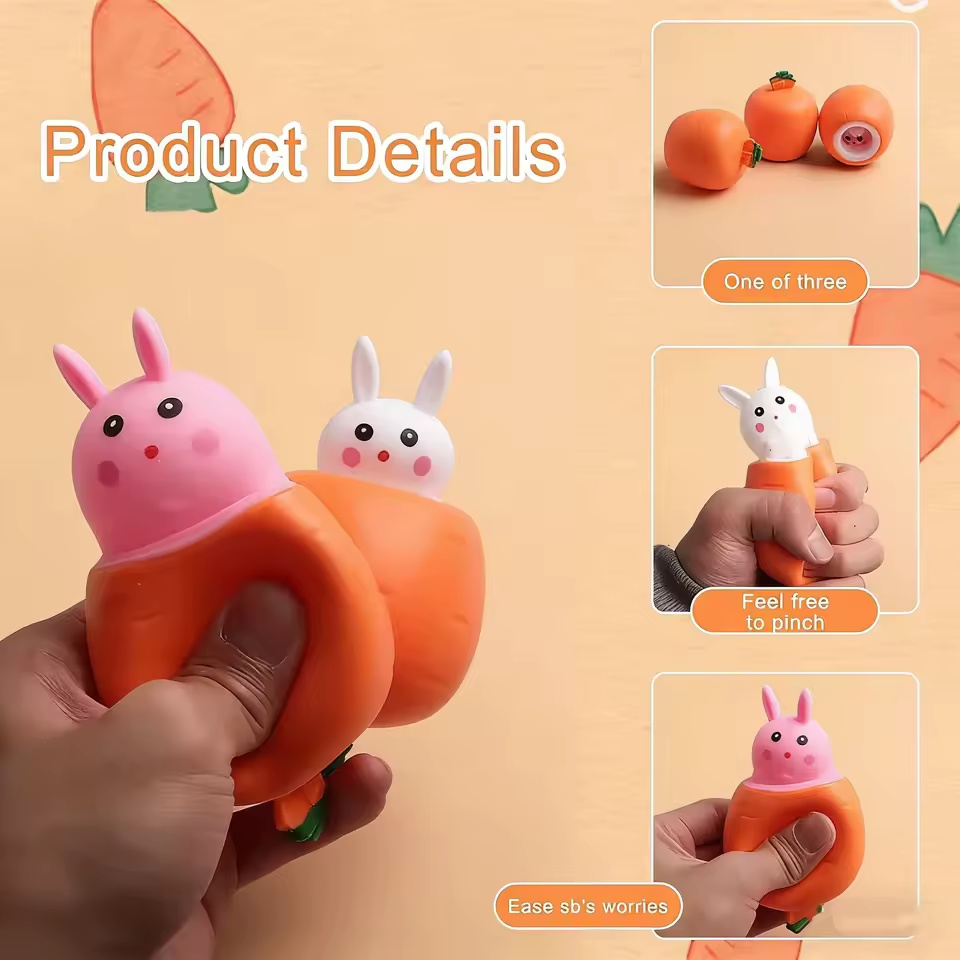 Cute Carrot Rabbit Squeeze Toy - Baby Products Unique review and price