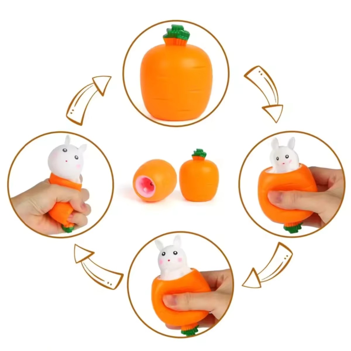 Cute Carrot Rabbit Squeeze Toy - Baby Products Unique review and price