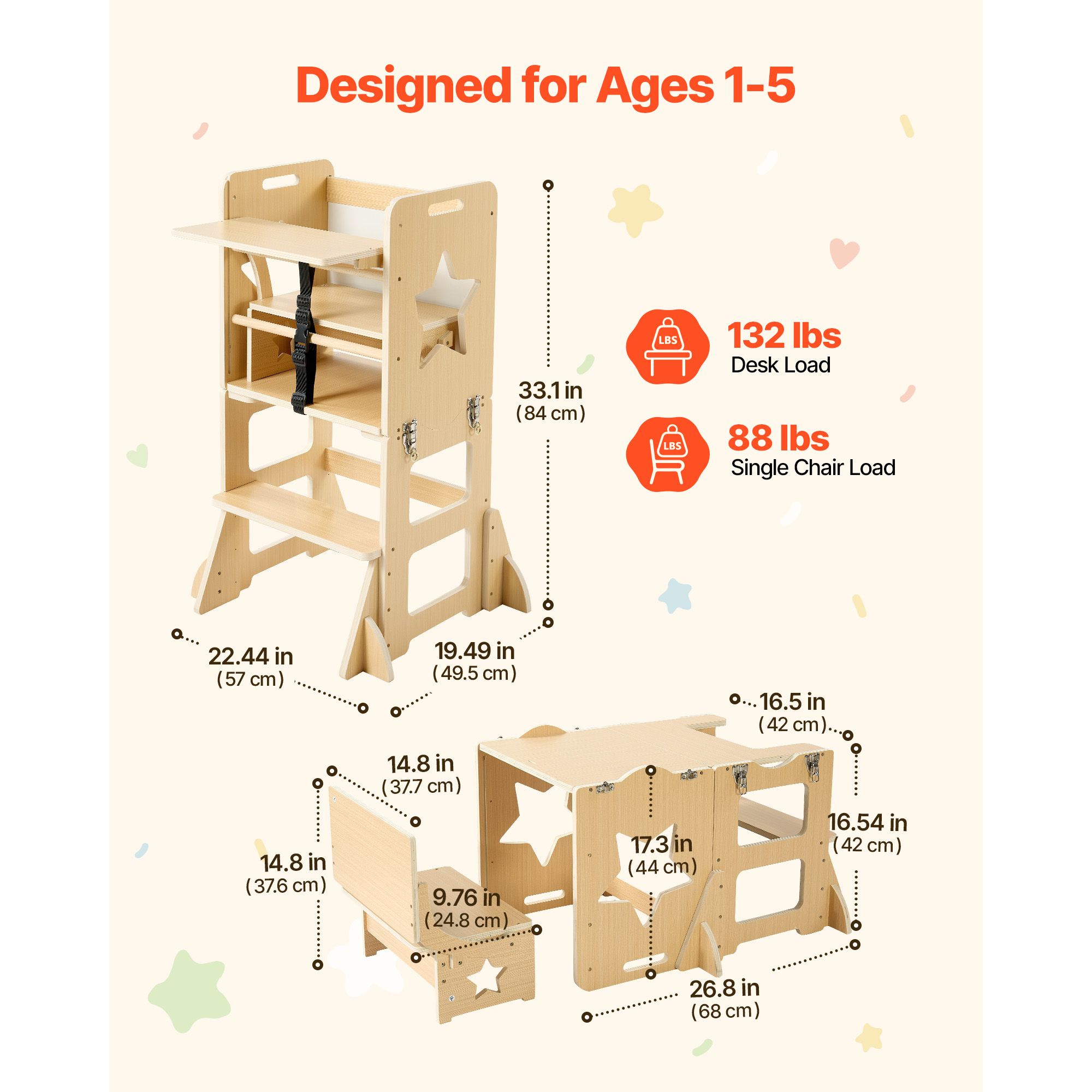 Toddler Tower, Wooden, 6 in 1  - Toddler Learning Tower review and price