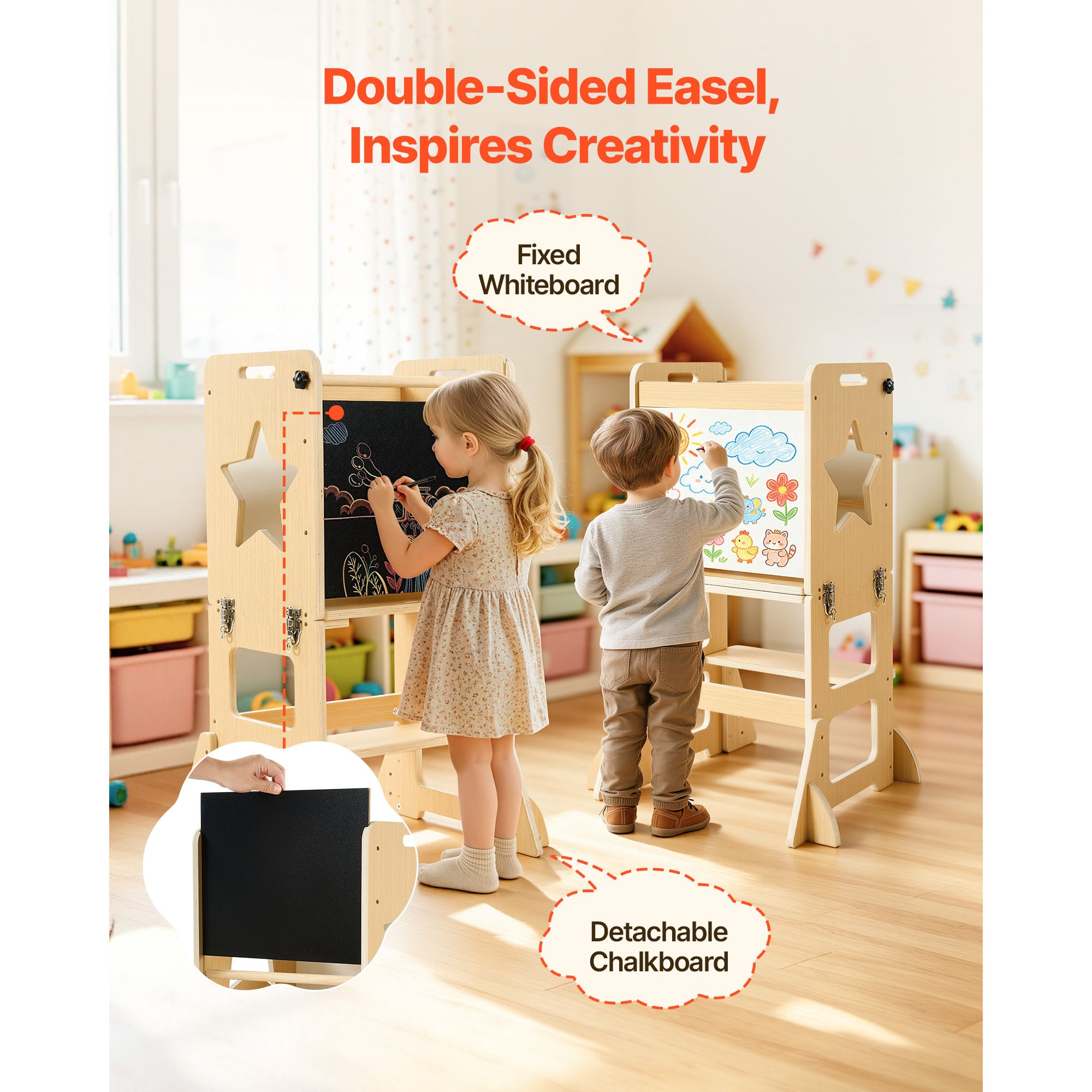 Toddler Tower, Wooden, 6 in 1  - Toddler Learning Tower review and price